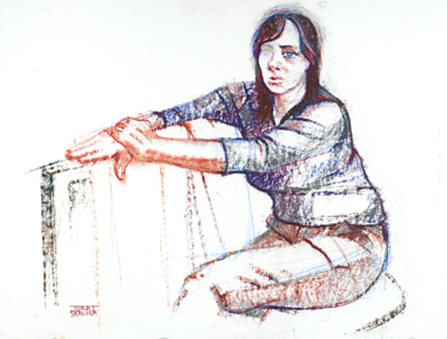 Artist Juraj Skalina. 'Lynn' Artwork Image, Created in 2004, Original Drawing Pencil. #art #artist