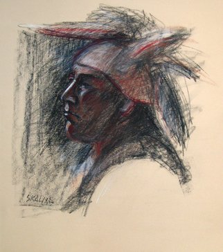 Juraj Skalina: 'Native 2', 2004 Pastel, Southwestern. 