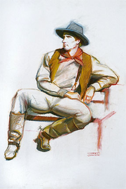 Juraj Skalina  'Portrait Of  J', created in 2003, Original Drawing Pencil.