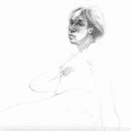 Juraj Skalina: 'Sketch 5', 2004 Pencil Drawing, nudes. 