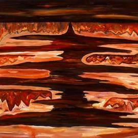 Jyoti Thomas: 'Descent', 2002 Acrylic Painting, Abstract. Artist Description: From Below the Surface series...