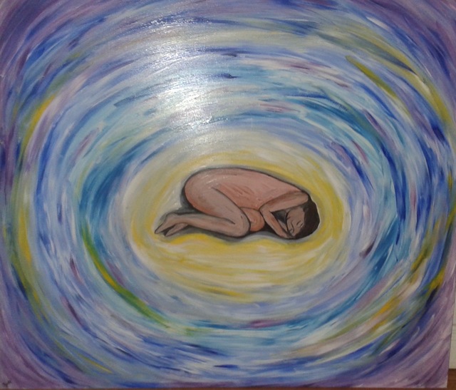 Jyoti Thomas  'Held By Life', created in 2008, Original Watercolor.