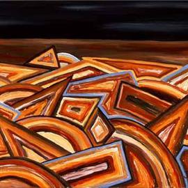 Jyoti Thomas: 'History Layers', 2002 Acrylic Painting, Abstract. Artist Description: From the Below the Surface series...