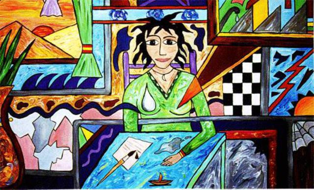 Artist Jyoti Thomas. 'Spirit Within' Artwork Image, Created in 2000, Original Watercolor. #art #artist