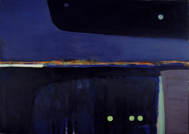 Didzis Kadaks  'Islands In The Night,     Will ,O The Wisp ', created in 2002, Original Painting Oil.