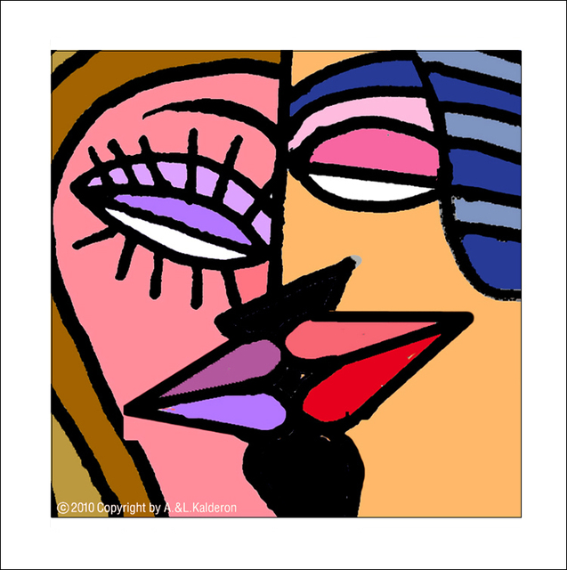 Artist Asher Kalderon. 'KISS Number 2' Artwork Image, Created in 2013, Original Painting Other. #art #artist