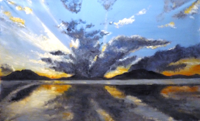 Kalli Matzora  'Sky', created in 2015, Original Painting Oil.
