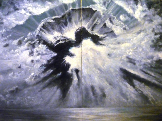 Kalli Matzora  'Sky 1', created in 2015, Original Painting Oil.
