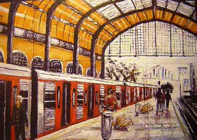 Kalli Matzora  'Station', created in 2009, Original Painting Oil.