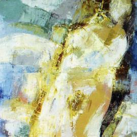 Hans-ruedi Kammermann: 'Body  Gold Variation III', 2001 Oil Painting, nudes. 