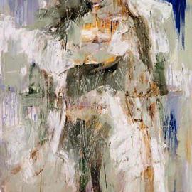 Hans-ruedi Kammermann: 'Green Veiled', 1997 Oil Painting, nudes. 