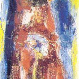 Hans-ruedi Kammermann: 'cloud dance', 2002 Oil Painting, Mythology. Artist Description: Figura, sfondo, sfondo, figura: non vita silente, ma vita in movimento. E' l' uomo istintivo che precede l' uomo civile. ...