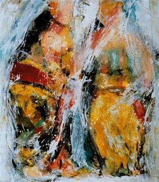 Hans-ruedi Kammermann: 'dancers', 2004 Oil Painting, Ethnic. 