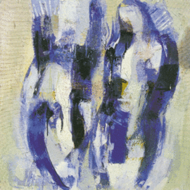 Hans-ruedi Kammermann: 'pair et impair', 2002 Oil Painting, Communication. Artist Description: The figure is alone: one, odd, IMPAIRS or more often as couple, as if a kind of cell division split the matter and defined the limits newly....