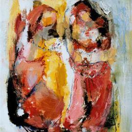Hans-ruedi Kammermann: 'trust n dance', 2005 Oil Painting, Ethnic. 