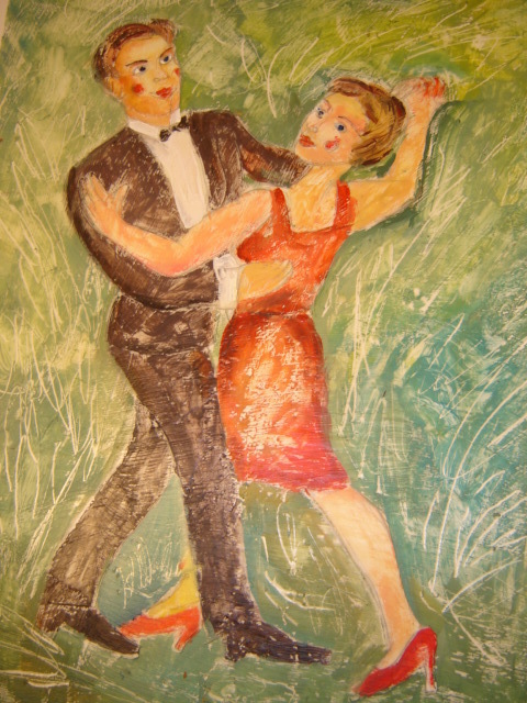 Aleksandr Trachishin  'Dance 1', created in 2007, Original Painting Encaustic.