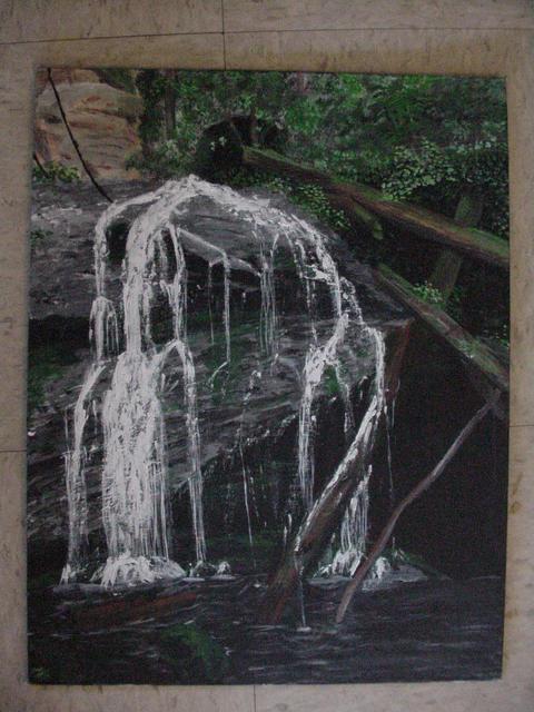 James Asher  'Cascade Falls', created in 2003, Original Fresco.