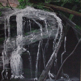James Asher: 'Cascade Falls in Moron State Park WA', 2004 Acrylic Painting, Landscape. Artist Description:  Cascade Falls - My 2nd waterfall painting.  My first was the same waterfall, and I repainted it to see if my results were a fluke or really reproduce- able.  I guess I can paint.  Who knew. ...