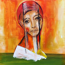 Kaniav Iranzadeh: 'Untitled ', 2018 Acrylic Painting, Portrait. Artist Description: woman , justice , beauty...