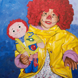 Karen Yee: 'Two Dolls', 2008 Acrylic Painting, Portrait. Artist Description:  Original acrylic painting on canvas ...