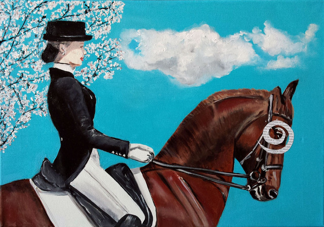 Artist Katarina Radenkovic. 'Jockey' Artwork Image, Created in 2014, Original Painting Oil. #art #artist