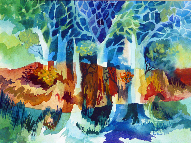 Diane Kastensmith Bradbury  'Seasons 1', created in 1973, Original Painting Acrylic.