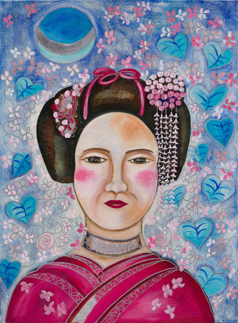 Artist Katerina Bohac Linares. 'Geisha' Artwork Image, Created in 2019, Original Painting Acrylic. #art #artist
