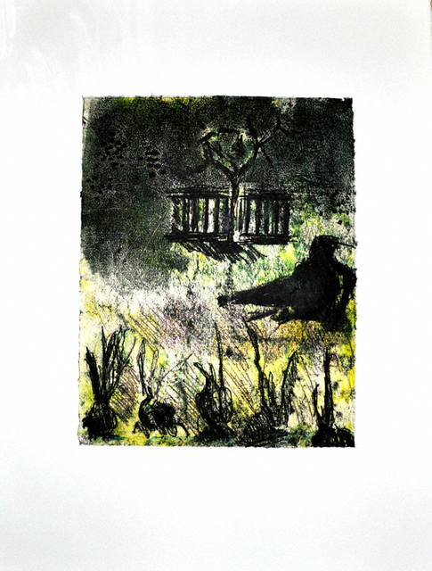 Artist Kathryn Arnold. 'It All Comes Down To This Number 2' Artwork Image, Created in 2010, Original Printmaking Monoprint. #art #artist