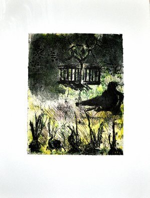 Kathryn Arnold: 'it all comes down to this number 2', 2020 Monoprint, Figurative. kathryn arnold, monprint, on paper, paper size 22 x 30...