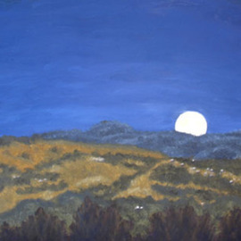 Kathleen Mcmahon: 'Moonrise Over Santa Rosa', 2004 Oil Painting, Landscape. Artist Description: The moon rises over the hills of Santa Rosa, in Northern California.More artwork is available at kathleenmcmahon. com...