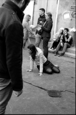 Katya Romanova: 'street scene', 2015 Black and White Photograph, People.  people street scene original abstract philosophy  ...