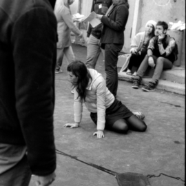 Katya Romanova: 'street scene', 2015 Black and White Photograph, People. Artist Description:  people street scene original abstract philosophy  ...