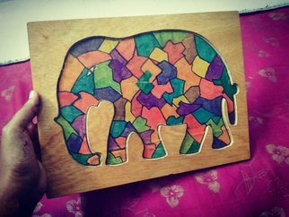 Kavitha Balasubramanian: 'wooden elephant sketch', 2019 Woodworking Art, Undecided. This is my first recreativity. Hope this one came well. ...