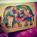 Wooden Elephant Sketch, Kavitha Balasubramanian