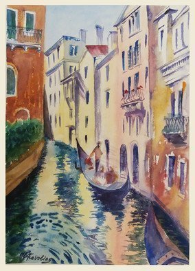 Natalia Kavolina: 'canal in venice no 14', 2018 Watercolor, Cityscape. Artist Description: Original watercolor painting...