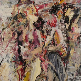 Dmitriy Kedrin: 'Few figures', 2008 Oil Painting, Erotic. Artist Description:  Series  