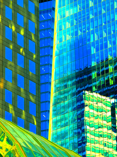 Ken Lerner  'Building Reflections 5k', created in 2018, Original Photography Color.