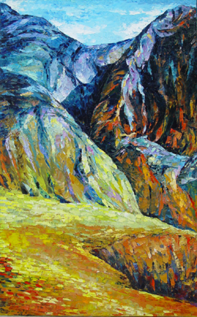 Keren Gorzhaltsan  'Mountains', created in 2006, Original Painting Oil.