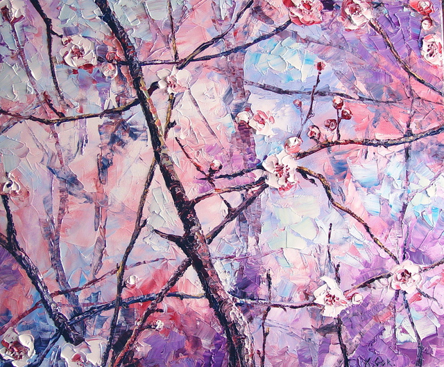 Artist Keren Gorzhaltsan. 'Spring Bloom' Artwork Image, Created in 2010, Original Painting Oil. #art #artist