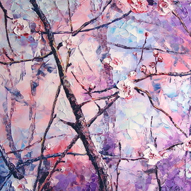 Keren Gorzhaltsan Artwork Spring Bloom, 2010 Oil Painting, Nature