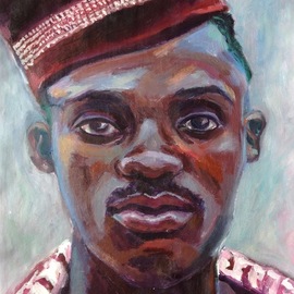 young man with red cap By Anyck Alvarez Kerloch