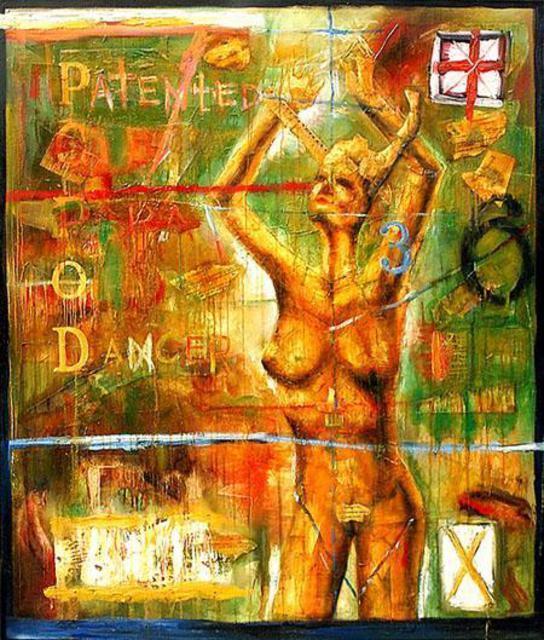 Eric Garingalao  'Falling Angel', created in 2003, Original Painting Acrylic.