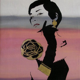 Kyle Foster: 'Boutique', 2009 Oil Painting, Beauty. Artist Description:  Oil and 23. 5K Gold ...