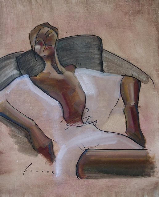 Kyle Foster  'Fluid Repose', created in 2008, Original Painting Oil.