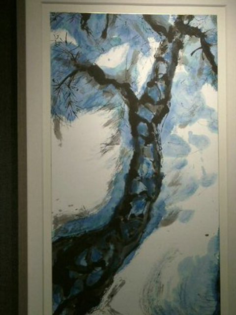 Artist Kichung Lizee. 'Enchanted Jade Garden Series F Pine' Artwork Image, Created in 2005, Original Paper. #art #artist