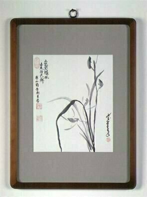 Kichung Lizee: 'Orchid II', 2001 Other, Culture.  done on mulberry paper, using Chinese ink and Eastern calligraphy brush....