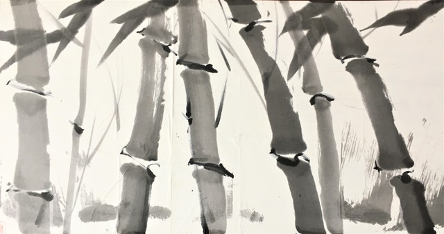 Artist Kichung Lizee. 'Bamboo Series 1' Artwork Image, Created in 2020, Original Paper. #art #artist