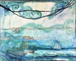 Kichung Lizee: 'rough sea', 2021 Mixed Media, Spiritual. storm in the sea and in our minds also...