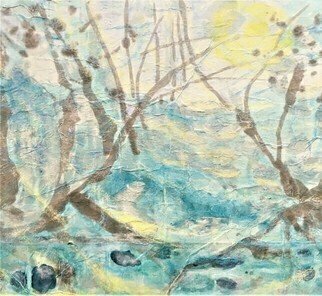 Kichung Lizee: 'winter sunata', 2022 Mixed Media, Spiritual. mixed media on mulberry paper on canvas...
