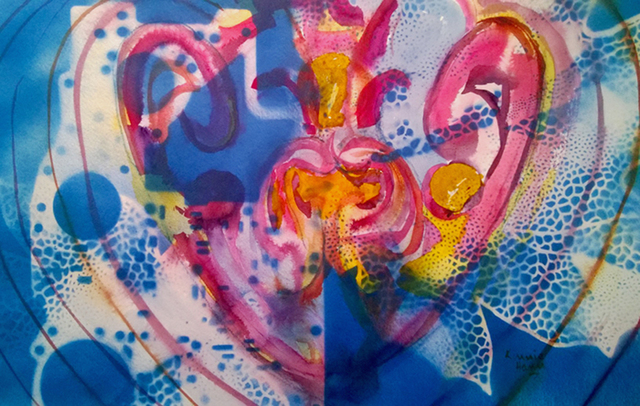 Kimmie Hamm  'Abstract Heart', created in 2016, Original Painting Oil.